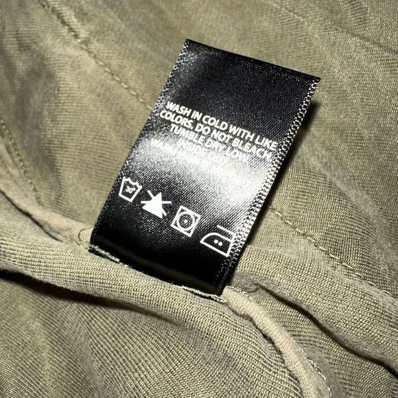 Nanette Lepore Womens Lyocell Army Green Military Jacket Medium Drape Front - Picture 11 of 11